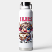 I Like Coffee More Than People ウォーターボトル (背面)