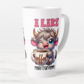 I Like Coffee More Than People  カフェラテマグ (右アングル)