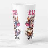 I Like Coffee More Than People  カフェラテマグ (正面)