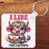 I Like Coffee More Than People キーホルダー (裏面)