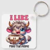 I Like Coffee More Than People  キーホルダー (裏面)