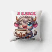 I Like Coffee More Than People  クッション (裏面)