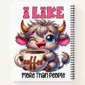 I Like Coffee More Than People  ノートブック (裏面)