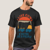 I like cows and maybe like 3 peoples   cute cow tシャツ (正面)