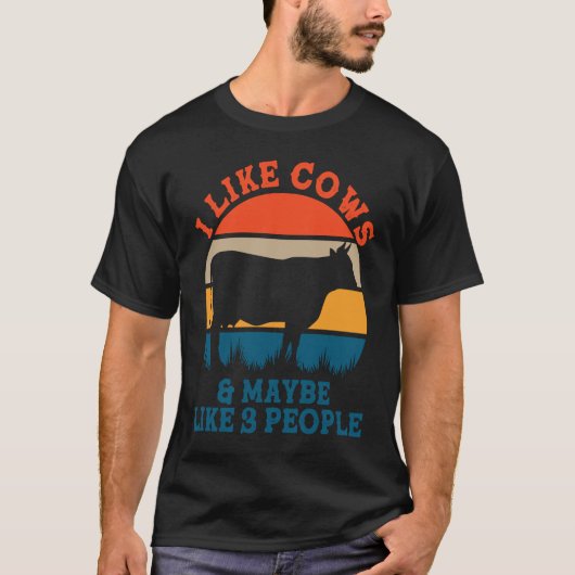 I like cows and maybe like 3 peoples cute cow tシャツ (正面)