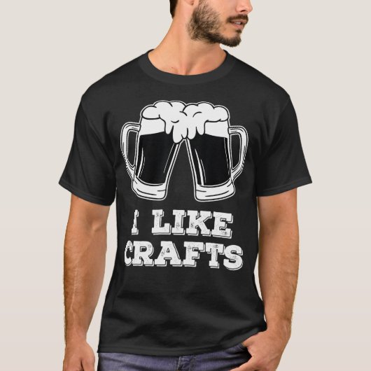 I Like Crafts – ビール醸造所 Tシャツ (正面)