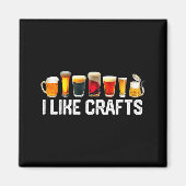 I Like Crafts Craft Beer Microbrew Hops Funny Gift マグネット (正面)