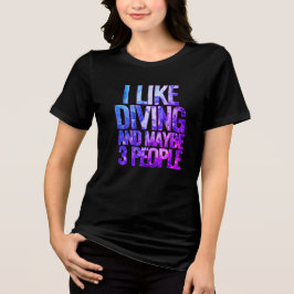i like diving and maybe 3 people トライブレンドTシャツ