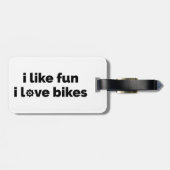 I Like Fun I Love Bikes ラゲッジタグ (裏面横)