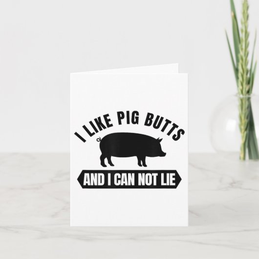 I Like G Butts And I Cannot Lie Funny Bbq Grilling カード (正面)