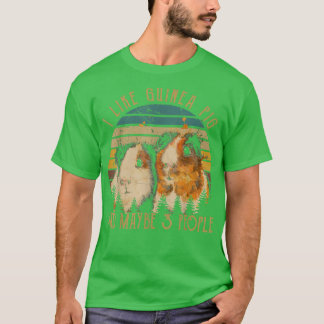 I Like Guinea Pig And Maybe 3 People Vintage Arts Tシャツ