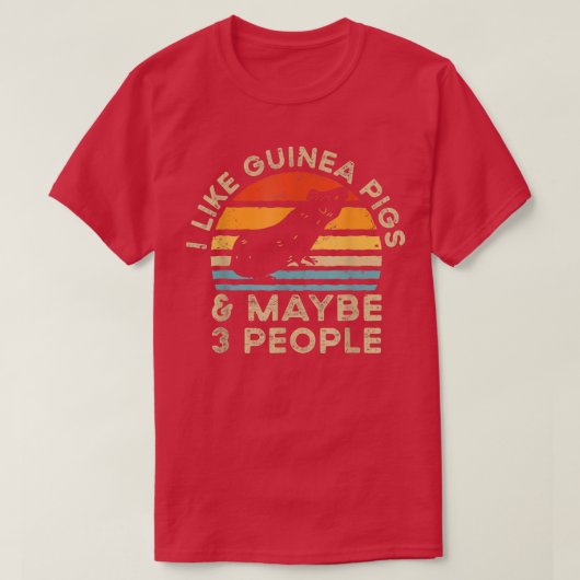 I Like Guinea Pigs And Maybe 3 People 2898 Tシャツ (デザイン正面)