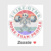 I Like Gyms More Than People シール (シート)
