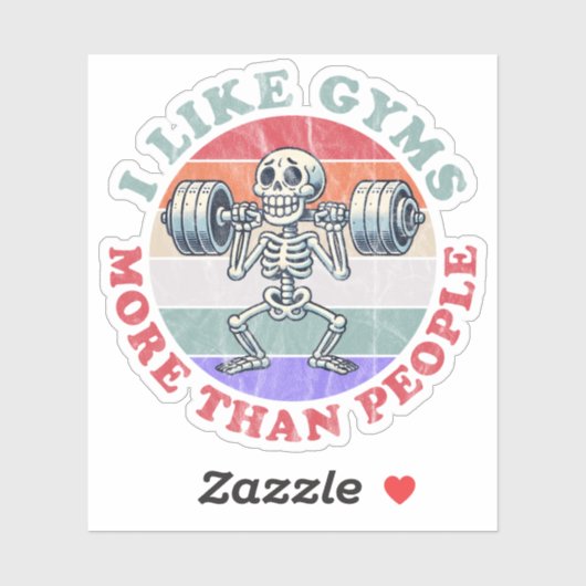 I Like Gyms More Than People シール (シート)