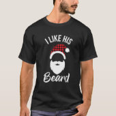 I Like His Beard I Like Her Butt Couples Matching Tシャツ (正面)