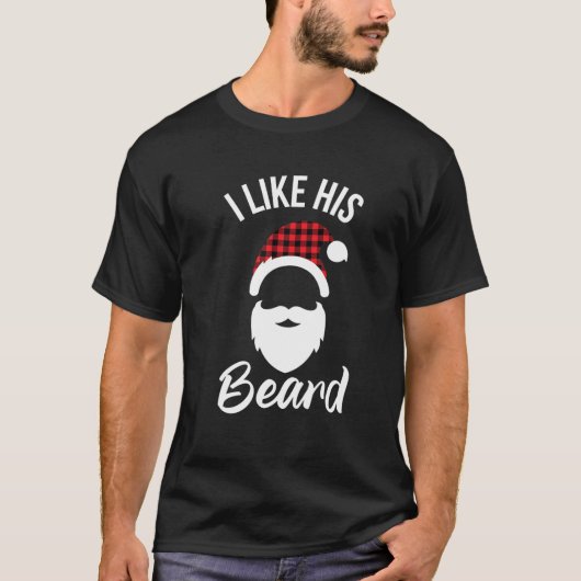 I Like His Beard I Like Her Butt Couples Matching Tシャツ (正面)