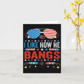 I Like How He Bangs Fireworks Funny 4th Of July Co カード (黄色い花)