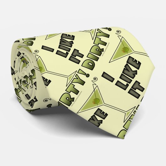 I LIKE IT DIRTY! Dirty Martini Cocktail Humor ネクタイ (ロール)