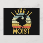 I Like It Moist Thanksgiving Retro Turkey Dinner ポストカード (正面)