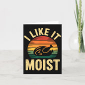 I Like It Moist Uni Kids Black Thanksgiving  カード (正面)