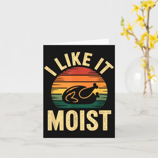 I Like It Moist Uni Kids Black Thanksgiving  カード (黄色い花)