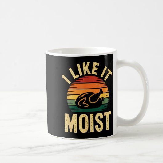 I Like It Moist Uni Kids Black Thanksgiving  コーヒーマグカップ (右)