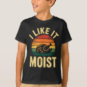 I Like It Moist Uni Kids Black Thanksgiving  Tシャツ (正面)