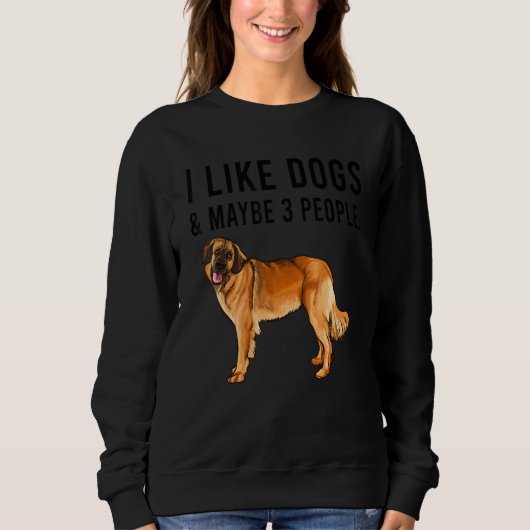I Like Leonberger Dogs And Maybe 3 People スウェットシャツ (正面)