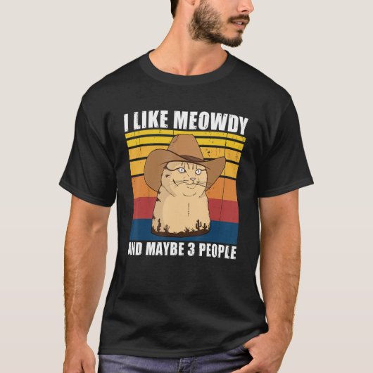 I like Meowdy and maybe 3 People Tシャツ (正面)