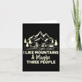 I Like Mountains And Maybe Three People Funny Camp カード (正面)