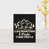 I Like Mountains And Maybe Three People Funny Camp カード (黄色い花)