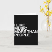 I Like Music More Than People Funny Introvert Musi カード (黄色い花)