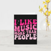 I Like Music More Than People Funny Musicians Sayi カード (黄色い花)