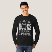 I like my books and maybe 3 people Book Tシャツ (正面フル)