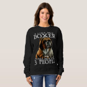 I Like My Boxer And Maybe 3 People Dog  Boxer スウェットシャツ (正面フル)