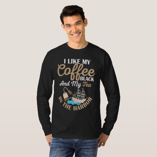 I Like My Coffee Black History Teacher Student Tシャツ (正面フル)