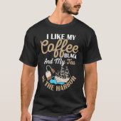 I Like My Coffee Black History Teacher Student Tシャツ (正面)