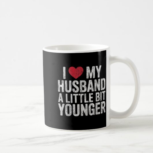 I Like My Husband A Little Bit Younger Funny Retro コーヒーマグカップ (右)