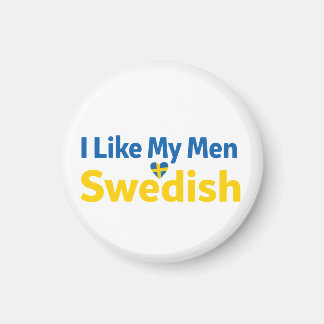 I Like My Men Swedish Funny Sweden Humor マグネット