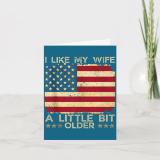 I Like My Wife A Little Bit Older Funny Saying Wom カード