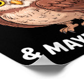 I Like Owls And Maybe 3 People Funny Introvert Hum ポスター (角)