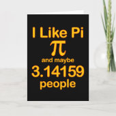 I Like Pi And Maybe 3.14159 People, Yellow Text カード (正面)