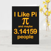 I Like Pi And Maybe 3.14159 People, Yellow Text カード (黄色い花)
