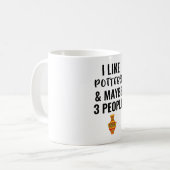 I Like Pottery And Maybe 3 People コーヒーマグカップ (正面左)