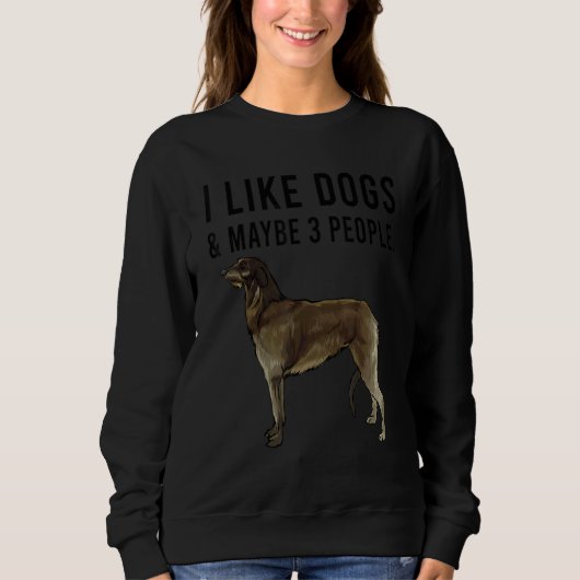 I Like Scottish Deerhound Dogs And Maybe 3 People スウェットシャツ (正面)