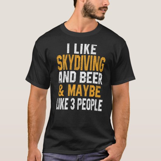 I Like Skydiving And Beer  Skydiver Parachute Wome Tシャツ (正面)