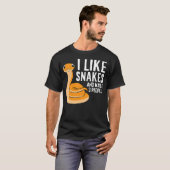I Like Snakes And Maybe 3 People Snake Reptile Lov Tシャツ (正面フル)