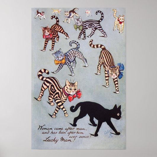 I Like The Black Cat, Louis Wain ポスター (正面)