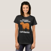 I like to hold Capybaras water pig guinea pigs Tシャツ (正面フル)