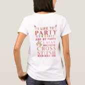 I Like To Party And By Party Mean Cross Stitch  Tシャツ (裏面)